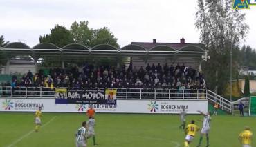 Doping Kibiców Motoru podczas meczu w Boguchwale 
