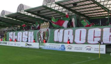 GKS Bełchatów - Śląsk Wrocław: doping kibiców