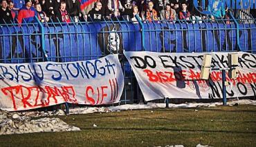 Kibice Piasta Gliwice w Chorzowie