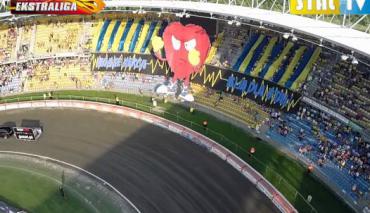 Oprawa podczas meczu Stal Gorzów - Unibax Toruń