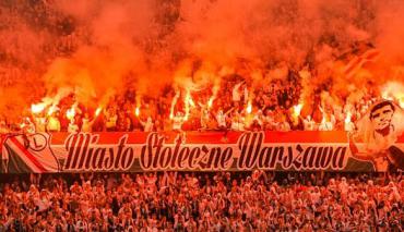 Racowisko na meczu Legia - Lech