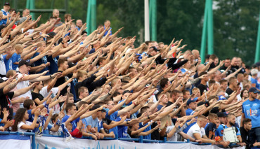 20.08.2019 Chorzow, Stadion Mieski przy ul. Lompy, mecz Pucharu Polski UKS Ruch Chorzow (niebieskie) - Ruch Chorzow SA (biale)