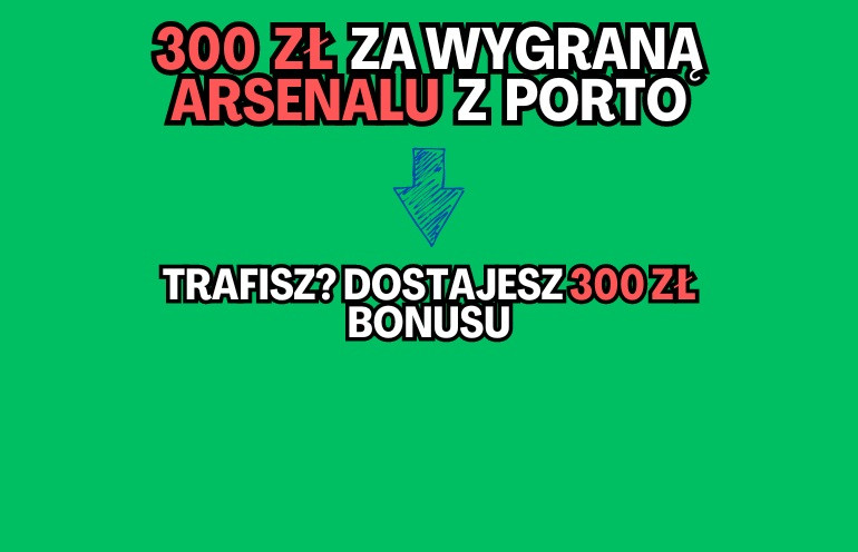 300 ZŁ ZA WYGRANĄ ARSENALU W LIDZE MISTRZÓW!