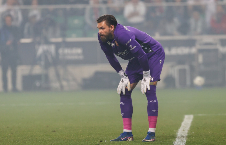 bartek dragowski w trakcie meczu z legia