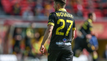 bartosz nowak podczas meczu ekstraklasy z koroną kielce