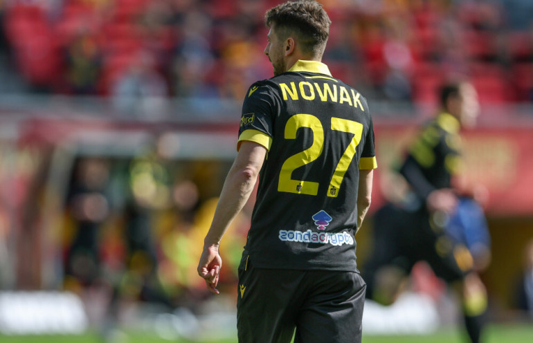 bartosz nowak podczas meczu ekstraklasy z koroną kielce