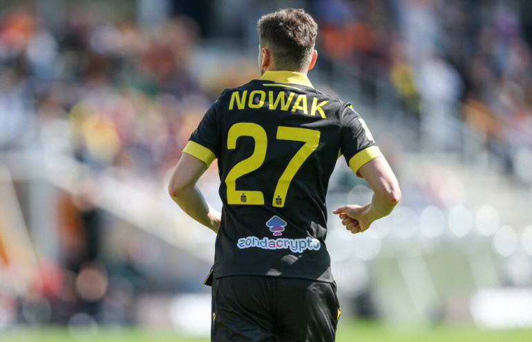 bartosz nowak w trakcie meczu gks katowice