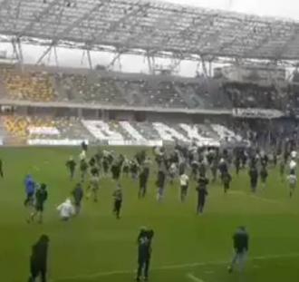 Awantura na bielskim stadionie