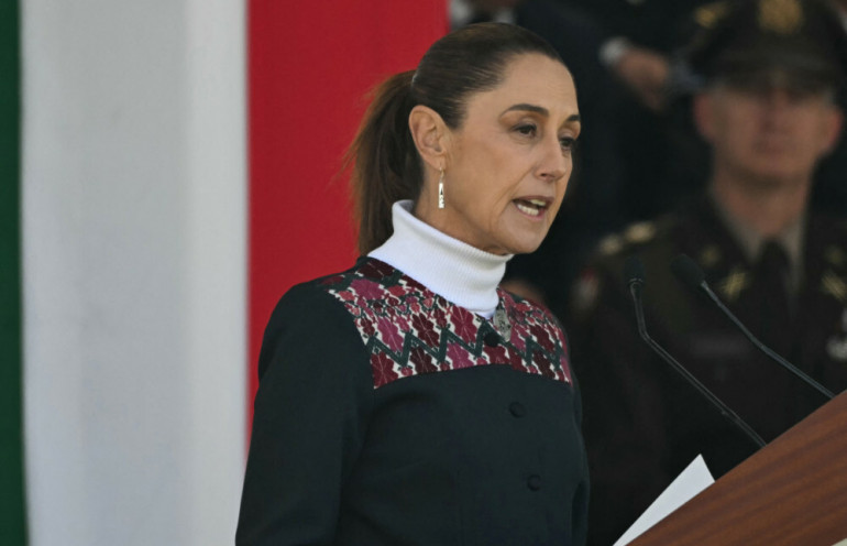 Claudia Sheinbaum przemawiająca