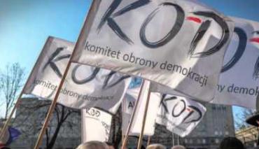 Delegacja kibiców na spotkaniu z liderem KOD-u