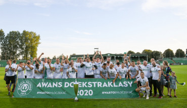 Drużyna Warty po awansie do Ekstraklasy