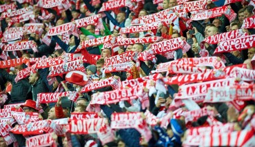 Eliminacje Mistrzostw Swiata 2018 Mecz Polska - Czarnogora Kibice reprezentacji Polski