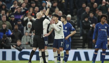 heung-min son czerwona kartka