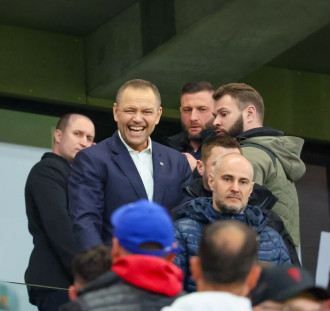 Prezydent na trybunach podczas meczu Górnik-Raków