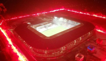 Kibice Górnika Zabrze  obchody 70-lecia klubu
