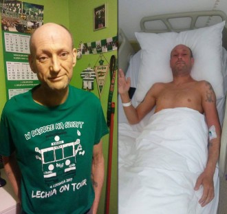 Kibice Lechii Gdańsk pomagają kolegom z trybun