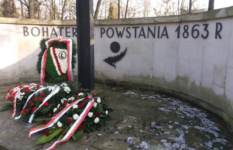 Kibice Legii Warszawa upamiętnili 156. rocznicę wybuchu Powstania Styczniowego
