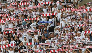 Kibice ŁKS-u Łódź z meczu przeciwko Legii Warszawa