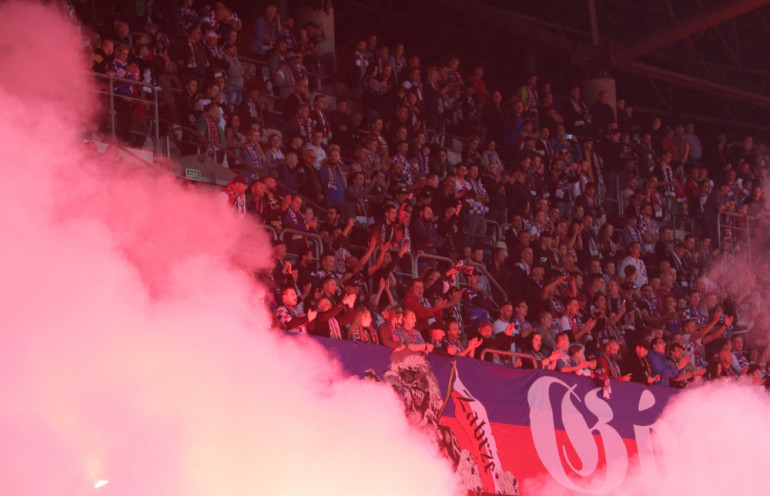 Kibice na meczu Górnika Zabrze - Wisła Kraków 25.09.2020