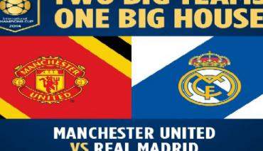 Kibice na meczu Manchester United - Real Madryt