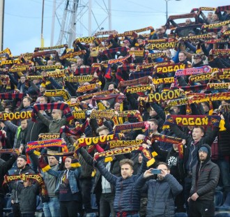 Mecz Pogoń Szczecin - Piast Gliwice z solidną oprawą gospodarzy