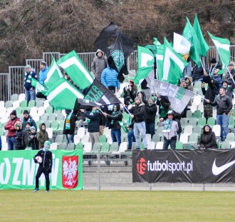 Drużyna Warty Poznań mogła liczyć na wsparcie kibiców podczas meczu z Podbeskidziem
