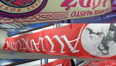 Komunikat kibiców ŁKS-u w sprawie skrojenia flag Widzewa
