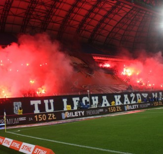 Znakomita atmosfera na meczu Lecha Poznań z Wisłą Kraków