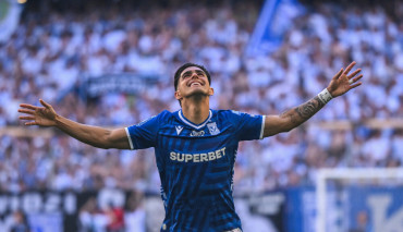 luis palma celebrujący gola w barwach lecha poznań