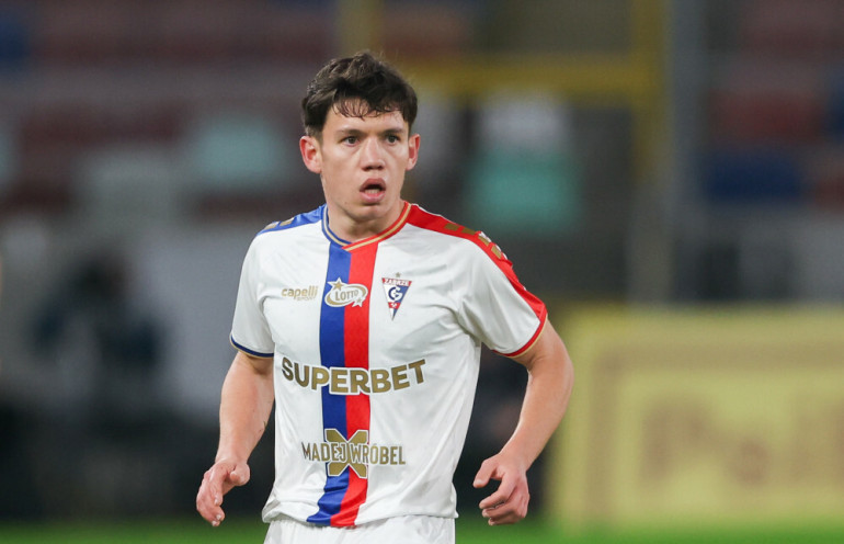 maksym hklan podczas meczu górnika zabrze