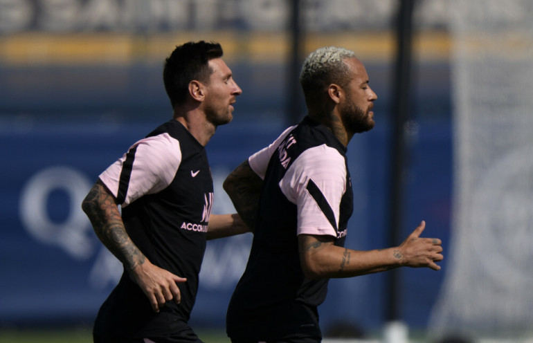 messi neymar trening