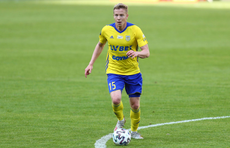Michał Kopczyński w barwach Arki gdynia