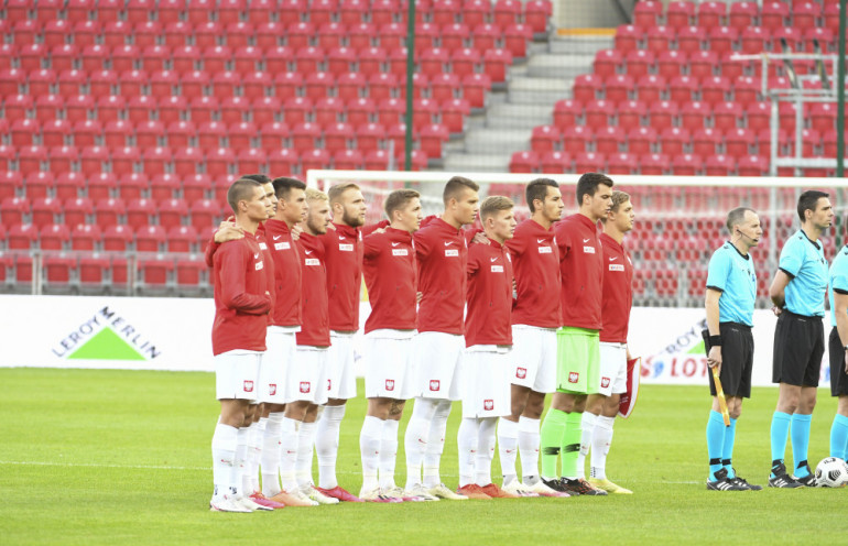 Młodzieżowa kadra Polski na meczu z Rosją