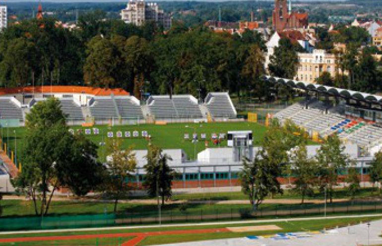 Niepełnosprawni kibice na meczu Miedź - Sandecja