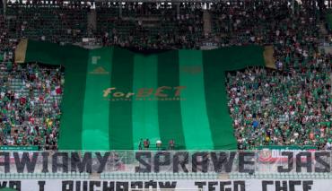 Oprawa kibiców Śląska Wrocław z meczu 2. kolejki Ekstraklasy 
