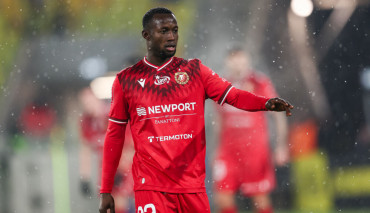 osman bukari w trakcie meczu widzewa łódź