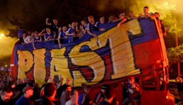 Piast Gliwice swietuje mistrza Polski