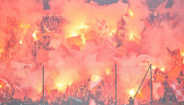 pirotechnika użyta podczas meczu na stadionie widzewa