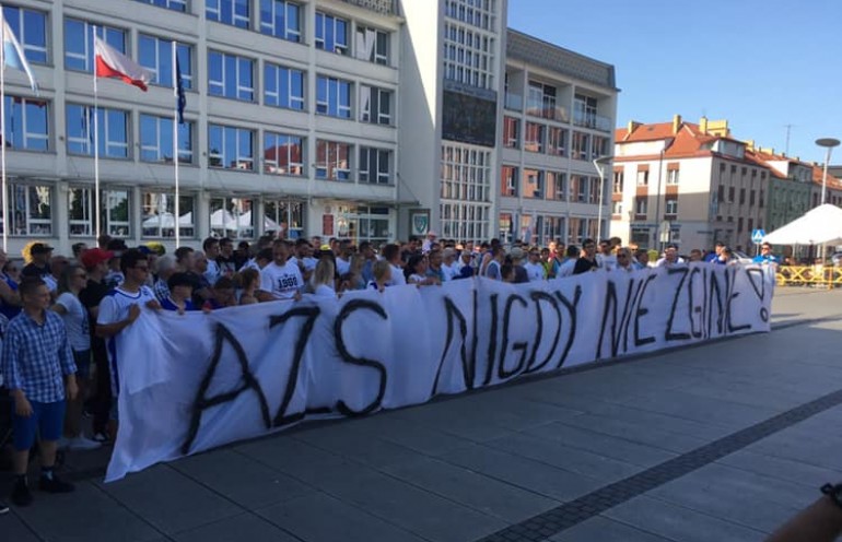 Protest kibiców AZS-u Koszalin