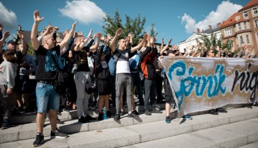 Protest kibiców Górnika Wałbrzych