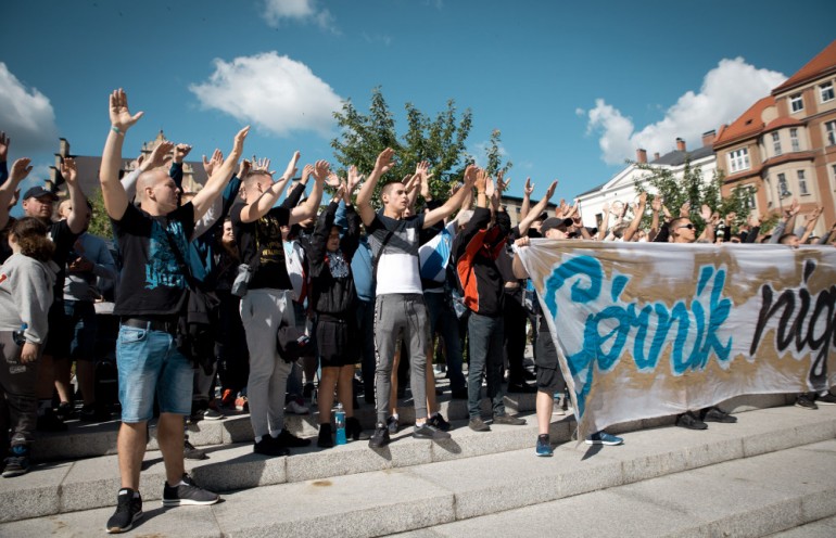 Protest kibiców Górnika Wałbrzych