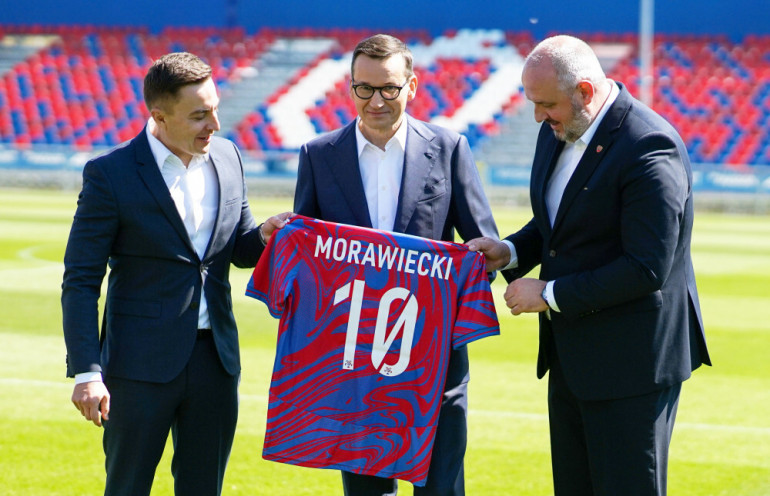 Raków Częstochowa stadion Mateusz Morawiecki