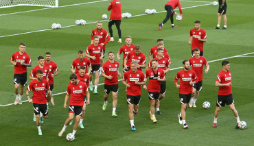 Reprezentacja Polski na treningu w Gdańsku przed meczem ze Słowacją EURO 2020