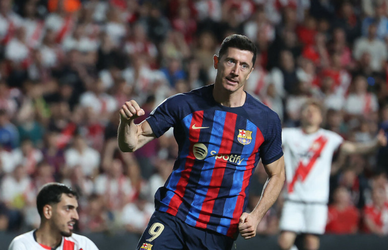 Robert Lewandowski bramka Rayo Vallecano