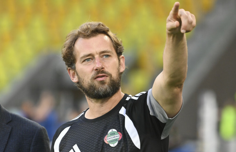 Tomasz Kaczmarek jako trener Radomiaka.