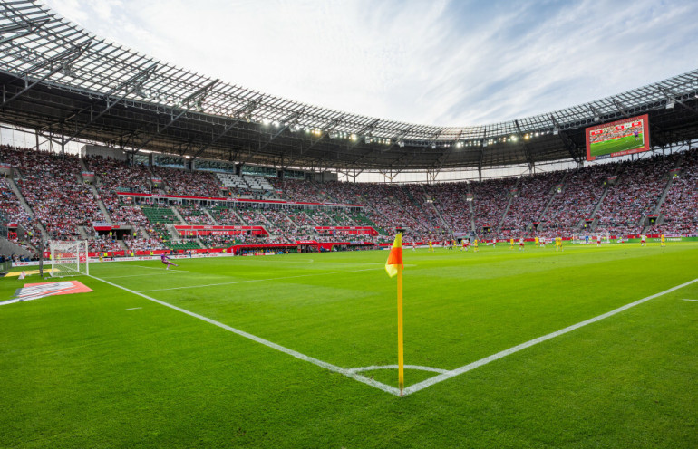 ujecie na stadion tarczynski arena podczas starcia polska-ukraina