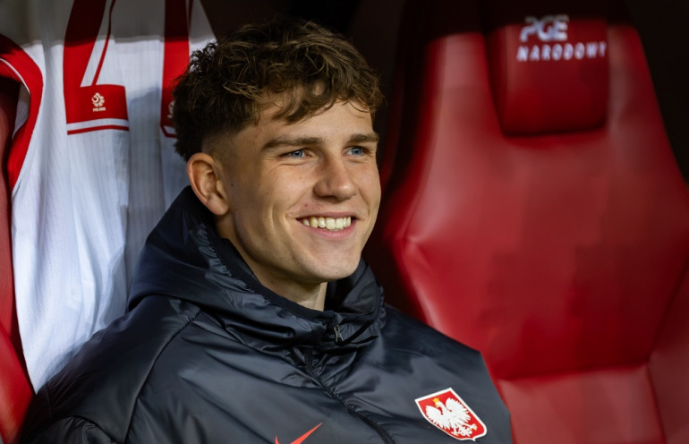 WARSZAWA, POLSKA - 26 MARCA 2026: Oskar Pietuszewski z Polski podczas meczu Polska - Albania na PGE Narodowym.
