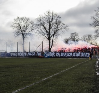 Zgodowa oprawa na sparingu Chrobrego Głogów ze Stilonem Gorzów