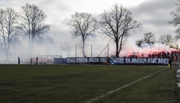 Zgodowa oprawa na sparingu Chrobrego Głogów ze Stilonem Gorzów
